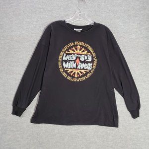 Lennon & McCartney Women‎ Shirt Medium Black Lucy In The Skey With Diamonds Tee